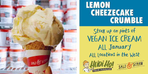 Best New Years Resolution: EAT MORE ICE CREAM from <a href="/saltandstraw/">saltandstraw</a> . The lemon cheezecake has our cashew cream cheeze in it! Available ALL month! #veganicecream #vegancheese #plantpowered #plantbased