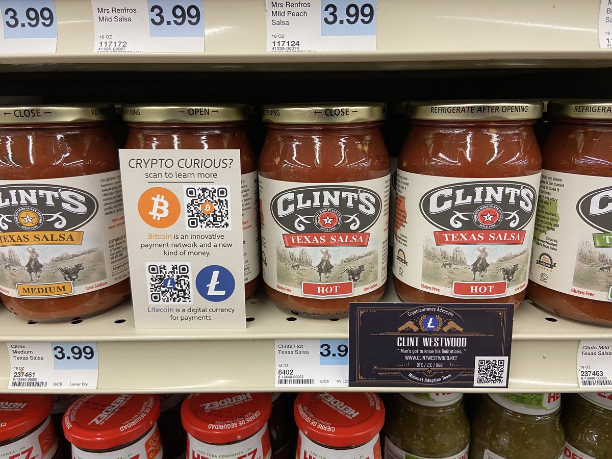 _CLINTWESTWOOD_'s tweet photo. That’s some HOT Salsa!🔥
#cryptoseeds 

🌱🌱SEEDS PLANTED🌱🌱🌱
🌱🌱🌱🌱HY-VEE🌱🌱🌱🌱
🌱🌱BLOOMINGTON, IL🌱🌱
🌱🌱#Litecoin &amp; #Bitcoin🌱🌱

Find it on the World Seed Map
https://t.co/xtGt4Jyi9f https://t.co/hWi1Hsl01Q