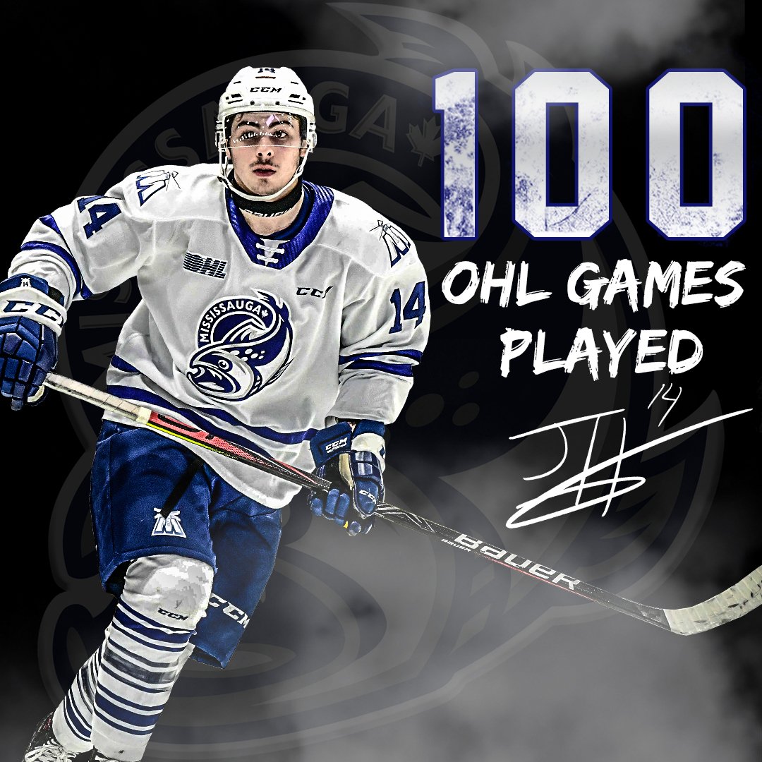 OHLSteelheads's tweet photo. Tonight marks @Jamehardie14's 100th career OHL game. Congratulations James 👊 https://t.co/Sm3NSSzU88
