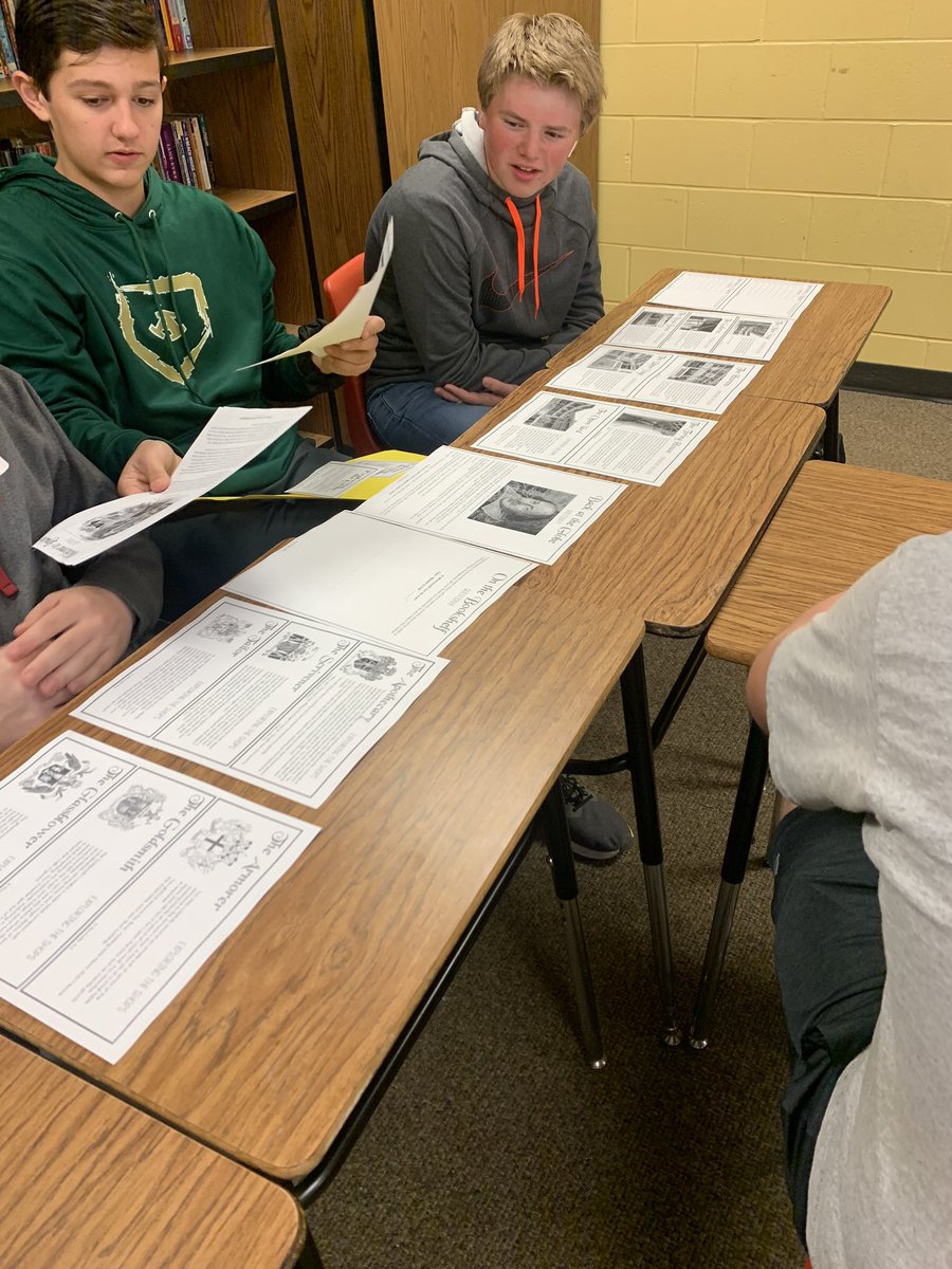 Alma_MrsMick's tweet photo. Pictures from our Intro to Shakespeare Escape Room from yesterday! This was such a fun way to introduce our Shakespeare unit. The kids loved this hands-on group activity! https://t.co/xR8xgcYoNj