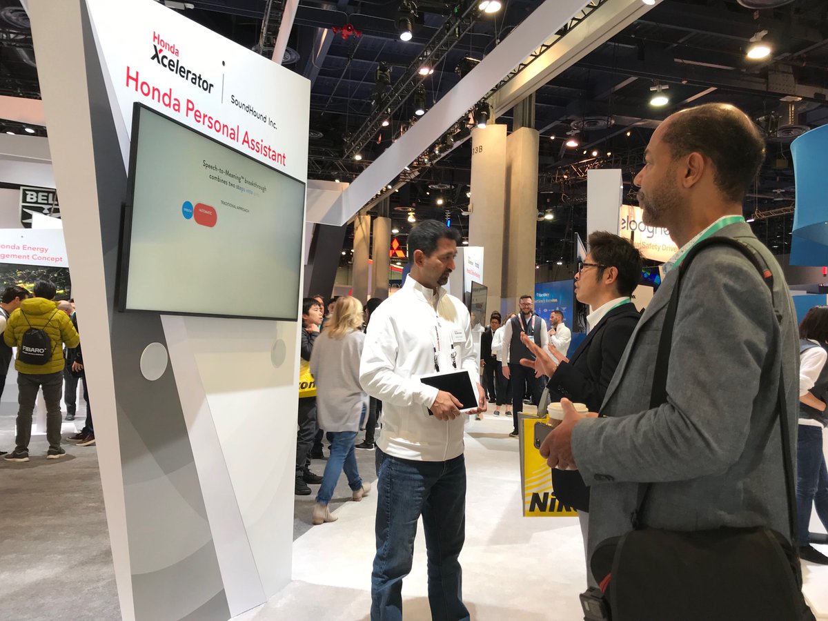 SoundHound's tweet photo. Only one day left of #CES2020! Visit us tomorrow at the @HondaInnovation Booth (North Hall #7900) to chat about how #VoiceAI is changing the auto industry forever. https://t.co/RbbvTMpZcl