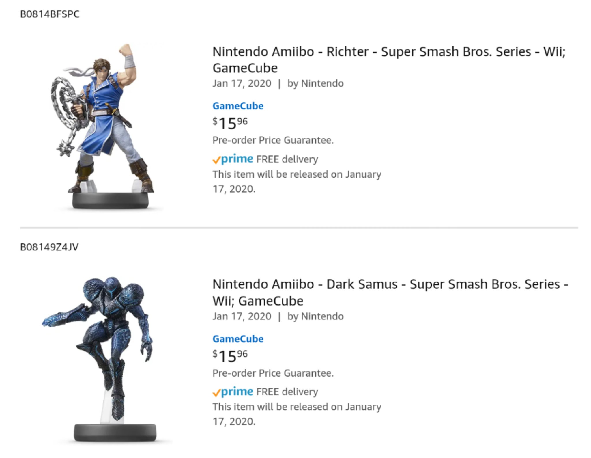 dark samus amiibo amazon