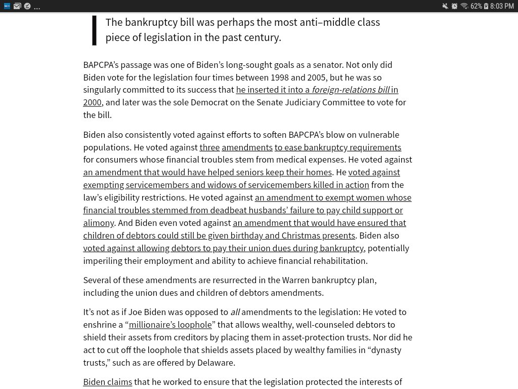 AngelaMBennett's tweet image. #middleclassjoe  More like millionaire joe. Voted against amendments to help middle and lower class and for ones that helped the rich.