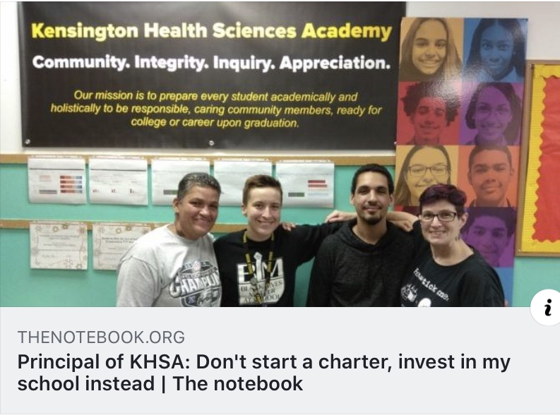 Our colleague <a href="/khsaphila/">KHSA</a> is working hard to advocate for our neighborhood high schools! Thank you, Principal Eren!! #kensingtontigers #kensingtonstrong  thenotebook.org/articles/2020/…