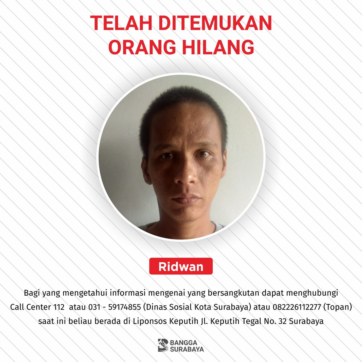 BanggaSurabaya's tweet photo. Mungkin saja dengan bantuan share kalian, ada keluarga mereka yang melihat dan mengenal mereka. Dengan begitu, mereka bisa berkumpul kembali bersama keluarga mereka #BanggaSurabaya https://t.co/ZhFRZFe5vb