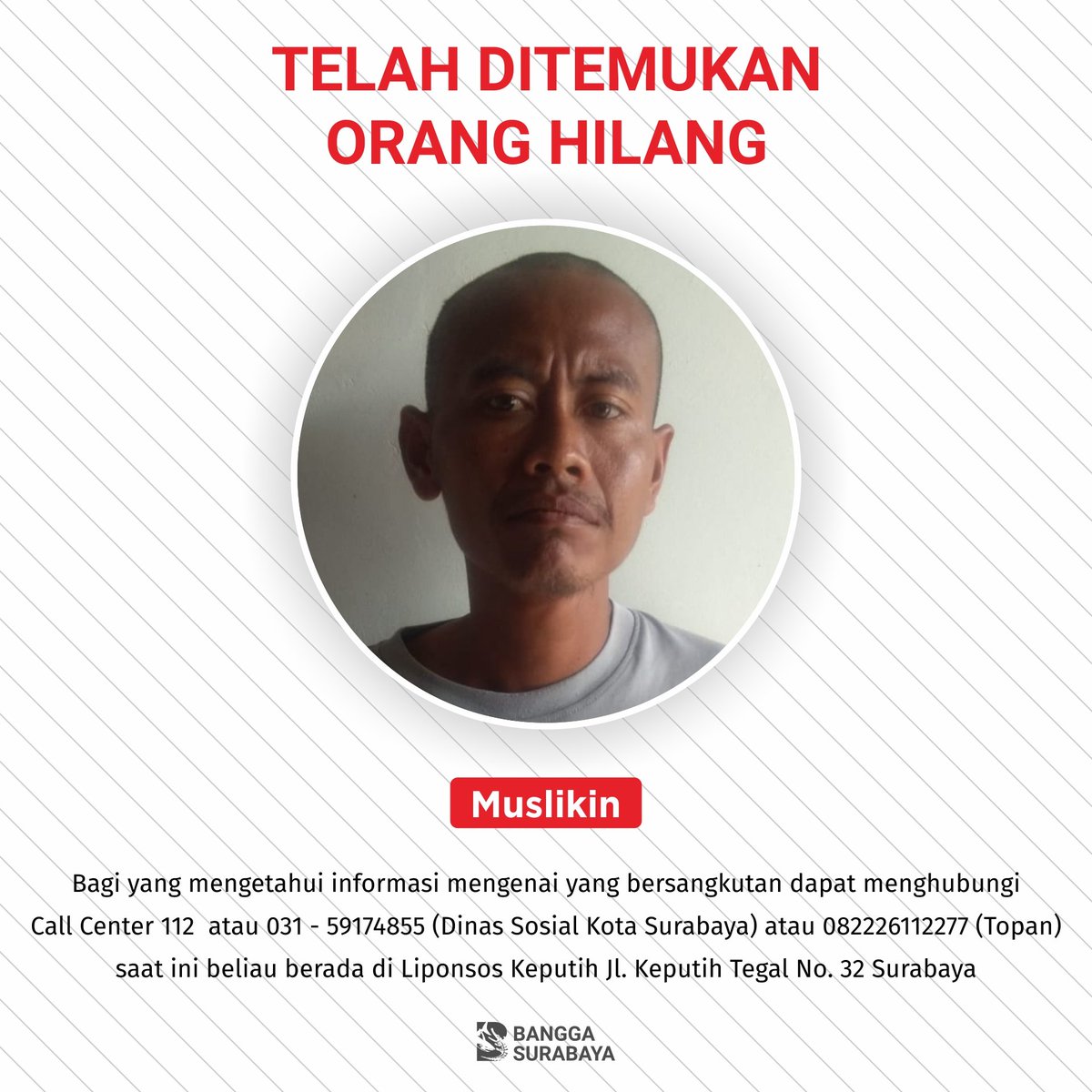 BanggaSurabaya's tweet photo. Jadi, bantu share ya..

Agar mereka bisa berkumpul kembali bersama keluarganya https://t.co/AhpldwTxHm