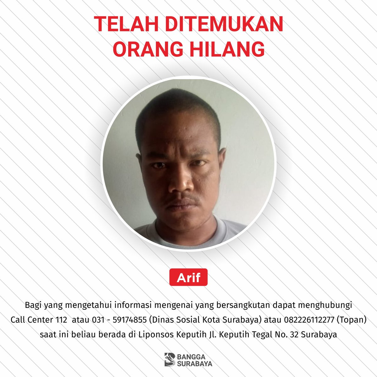BanggaSurabaya's tweet photo. Jadi, bantu share ya..

Agar mereka bisa berkumpul kembali bersama keluarganya https://t.co/AhpldwTxHm