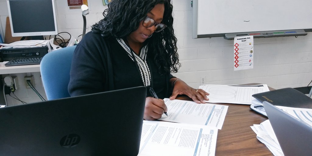 AdigunLaSondra's tweet photo. @Cullen_Bobcats ELA Ts always make my coach's ❤ smile! They're receptive to feedback, apply it immediately, &amp; want to do what's best for Ss. They are pictured below adjusting a Ss artifact following a coaching conversation &amp; reviewing lessons for instructional alignment. https://t.co/UpxLc4olEe