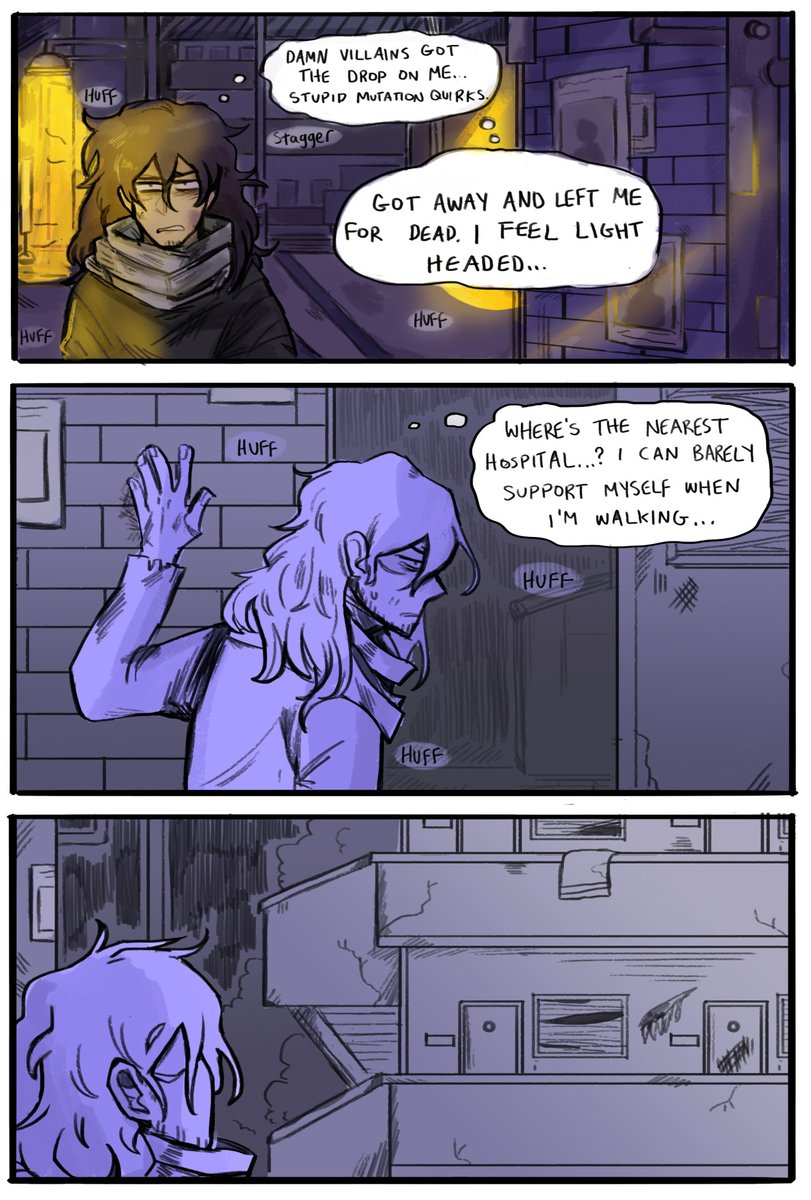First two pages of a longer villain!mic comic!! I'll update the thread w the next parts soon! ^^
#erasermic #bnha #villainmic

(1/5) 