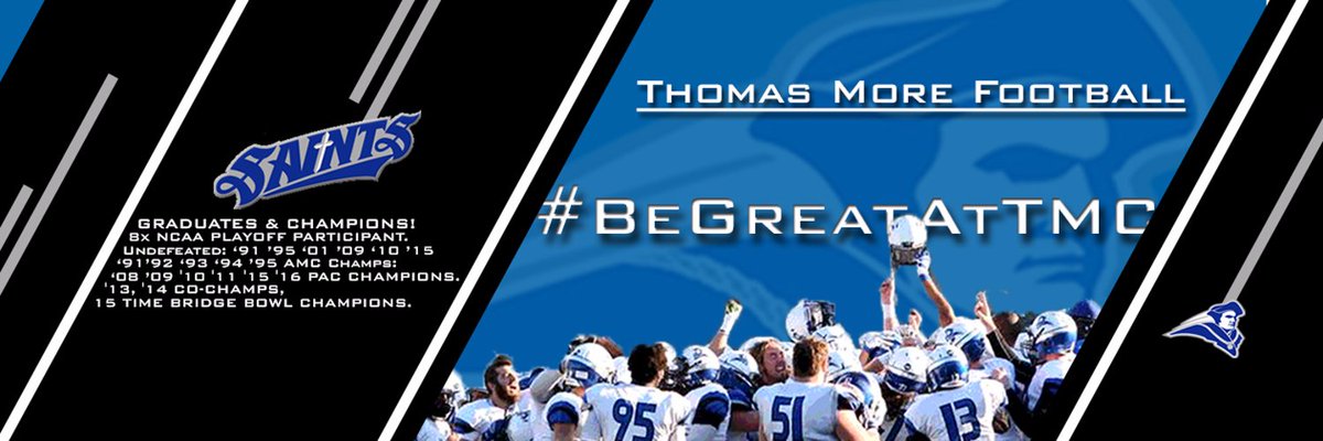 Very blessed to receive an offer to continue my academic and football career from Thomas More University.  Thank you big time @CoachFookes and @CoachStellmanTM .  #GoSaints