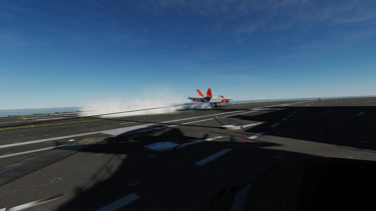 Carrier landings in F/A-18C Hornet with <a href="/mr_vieux/">VieuxMr</a> tonight !#DCS #AvGeek