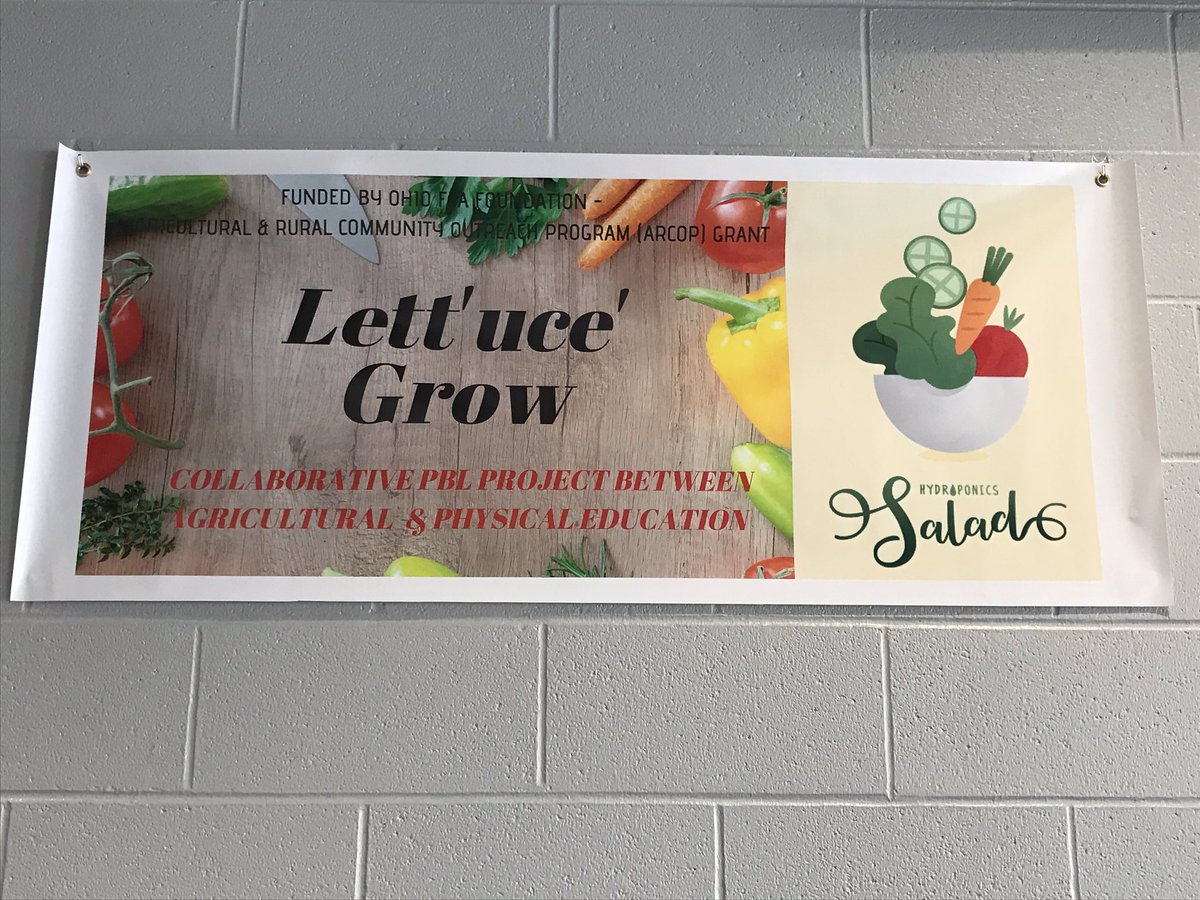ptrenor's tweet photo. We had a great PBL today with @ffa_urbana! We provided our Lett’uce’ Grow Salad Bar for the students while educating them on nutrients calories, and serving size. @UrbanaHS_OH @UrbanaOHSchools @UrbanaYES #PBL #Salad #Hydroponics https://t.co/Tfs7Rlijuv