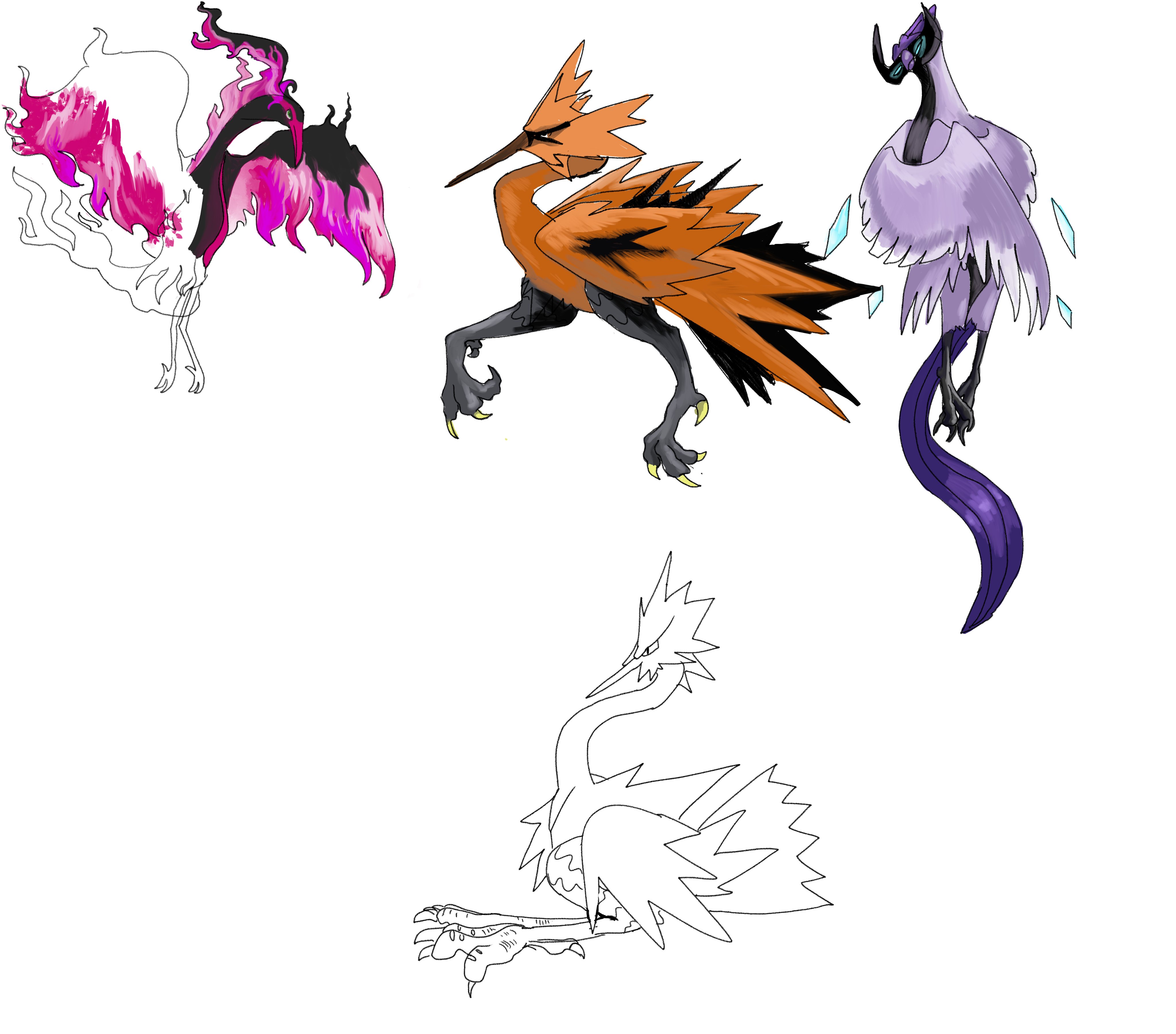 Moltres, Zapdos and Articuno