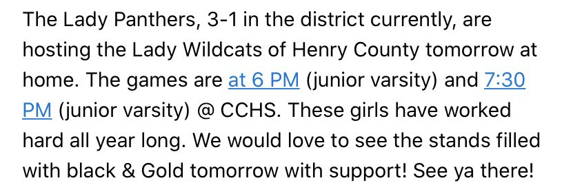 Panthers_pep's tweet photo. Come support your ladies! Wear your black and gold! #GoPanthers 🏀 https://t.co/TL0M0Faags