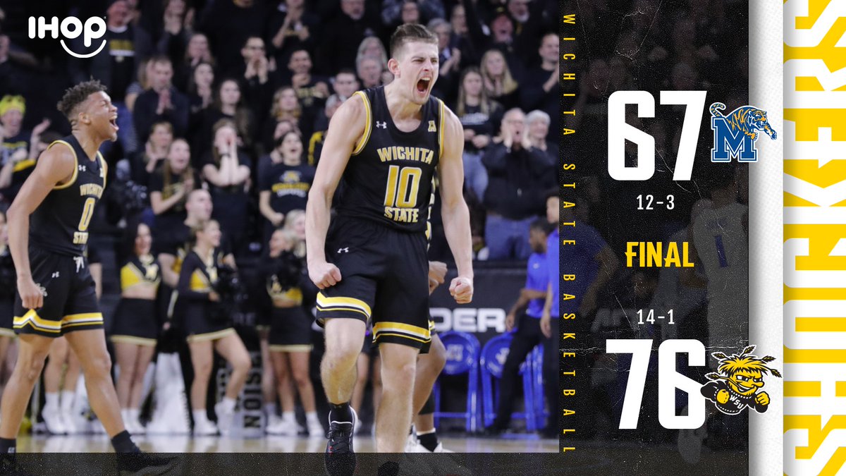 GoShockersMBB's tweet photo. Never. Trailed. #WatchUs https://t.co/6LKRFr7mgG