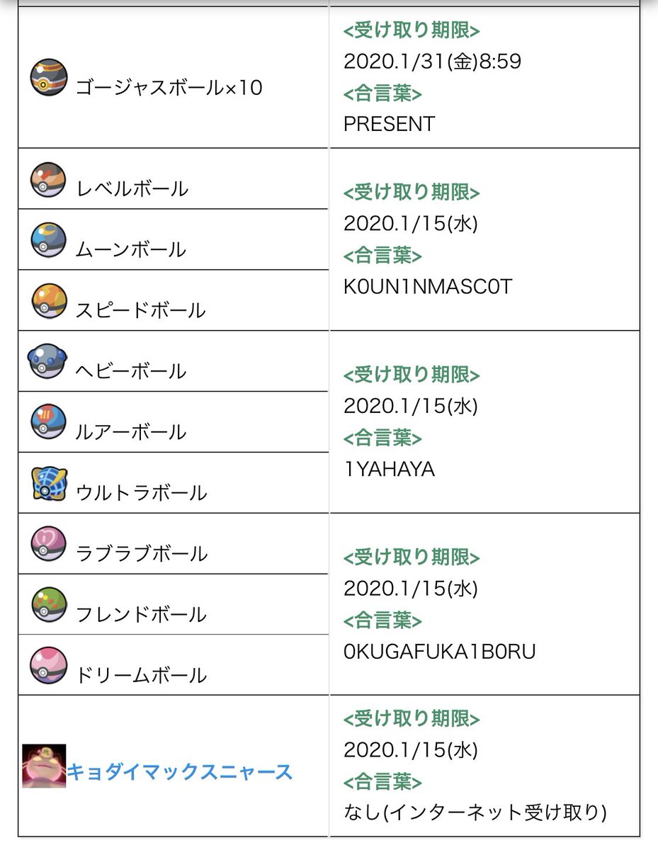 チーうし卍タカノ ポケモン剣盾のふしぎなおくりもの あと5日までのやつもあるから 剣盾プレイヤーの みんなは忘れずにゲットしような