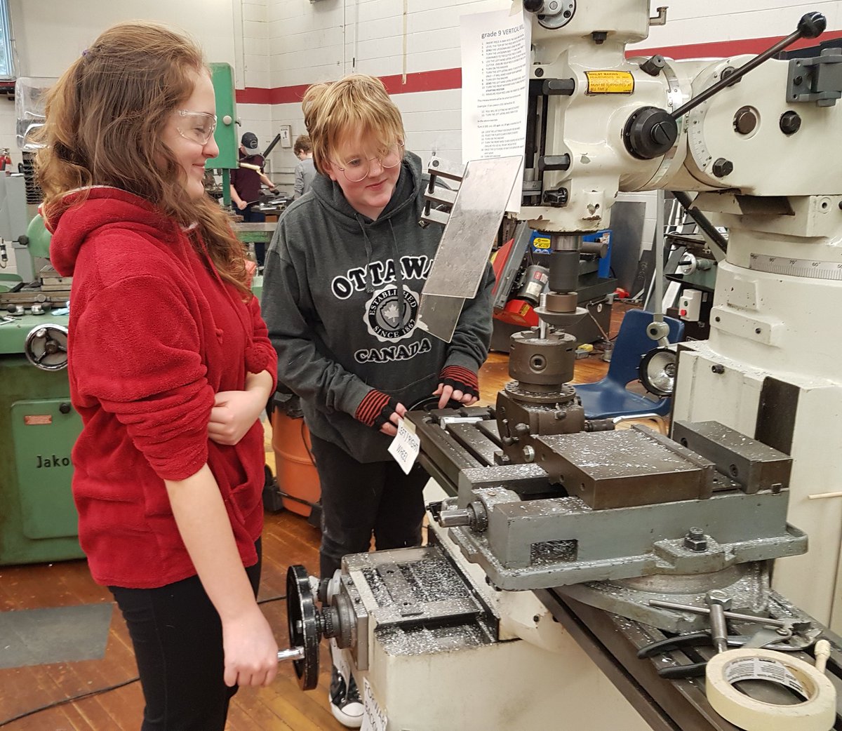 DelaneyTech (@grimsbyss) on Twitter photo Grade 9 students working on their metal whistle project! <a href="/librarygss/">librarymom</a> @GrimsbyEagles @Thwaites_GSS #girlsintech #girlsthatmanufacture #verticalmill #grade9tech Grade 9 students working on their metal whistle project! <a href="/librarygss/">librarymom</a> @GrimsbyEagles @Thwaites_GSS #girlsintech #girlsthatmanufacture #verticalmill #grade9tech