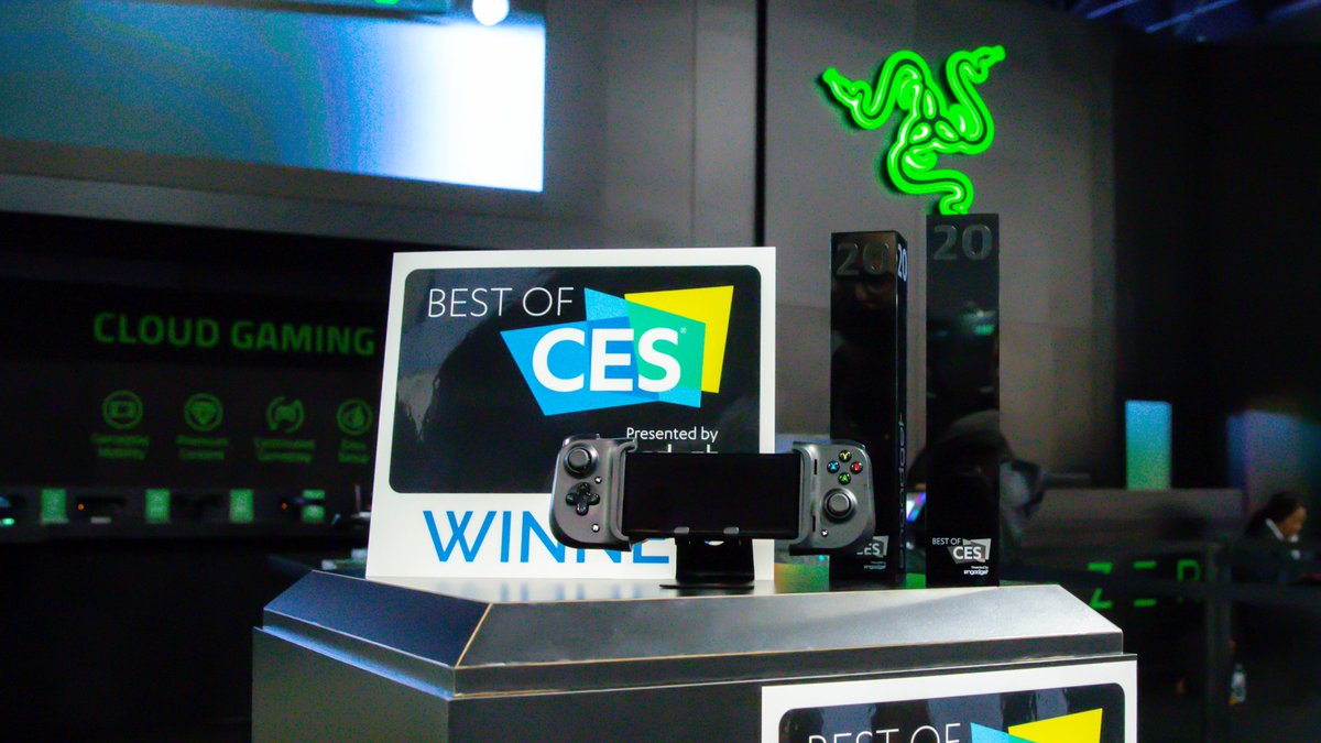Razer's tweet photo. The judges have spoken... the Razer Kishi Mobile Controller has won @Engadget’s Best of #CES2020 for Best Gaming Product! And with your votes, the Razer Kishi picked up the People’s Choice Award. Thank you for the support and keep a lookout for more updates. #ForGamersByGamers https://t.co/L51cCF0KvH