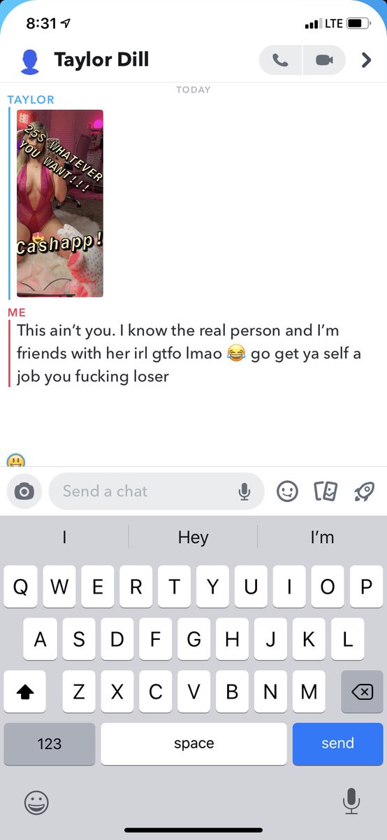 KalebPatrick_'s tweet photo. @brookeeccc found a fake account for ya. Everyone go report this Snapchat lmao https://t.co/Wti2lMHC1Z