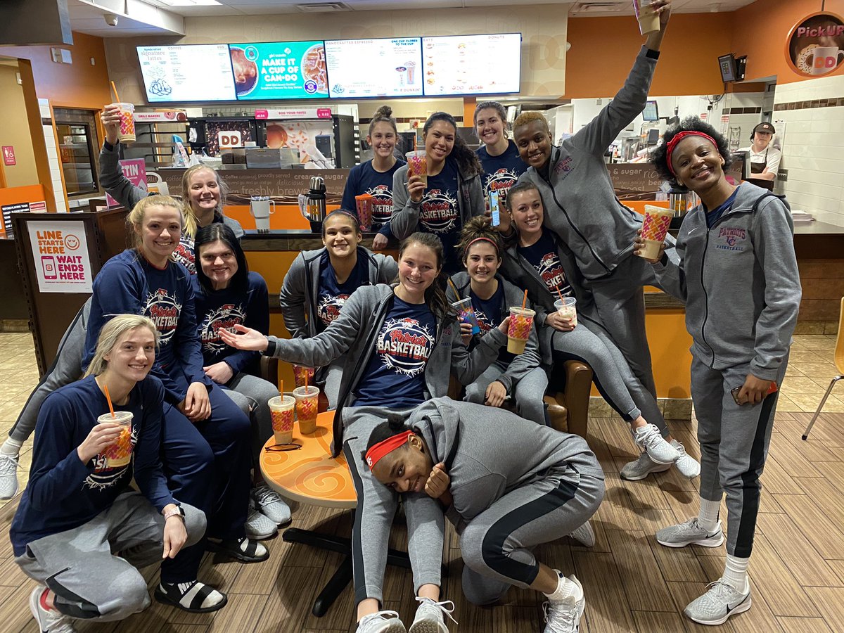 Celebratory coffee after a hard fought conference game!!! Proud of these girls always! Now to prepare for Saturday 🔵🔴🏀✅