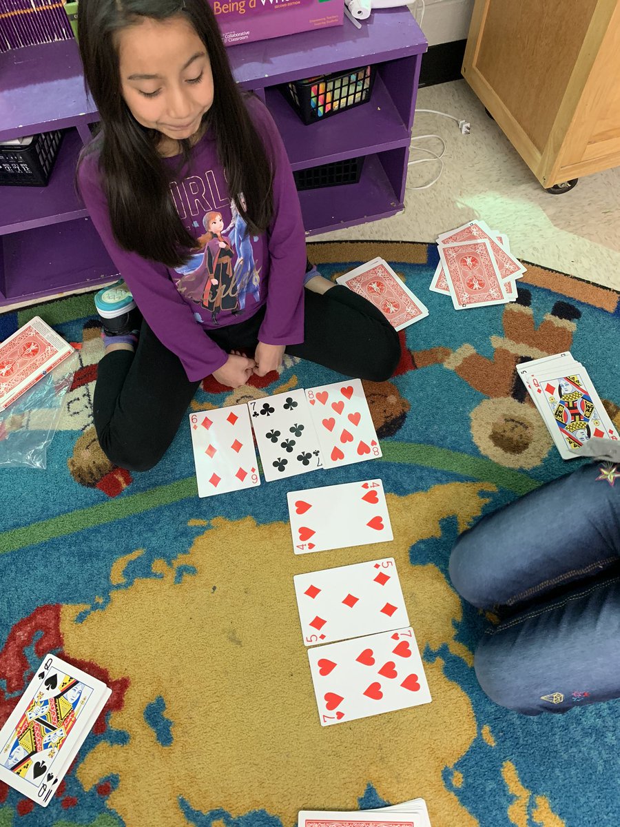 teachwithhoney's tweet photo. Math stations from today. We use the big deck of cards for an endless amount of fluency games.
We’re playing “Make 10” and “Place Value War”.
The cupcake holder idea is great because I always have leftovers in the pantry. #2ndmath #mathstations #teachingmoney #mathfluencygames https://t.co/YjqfBBfeiG