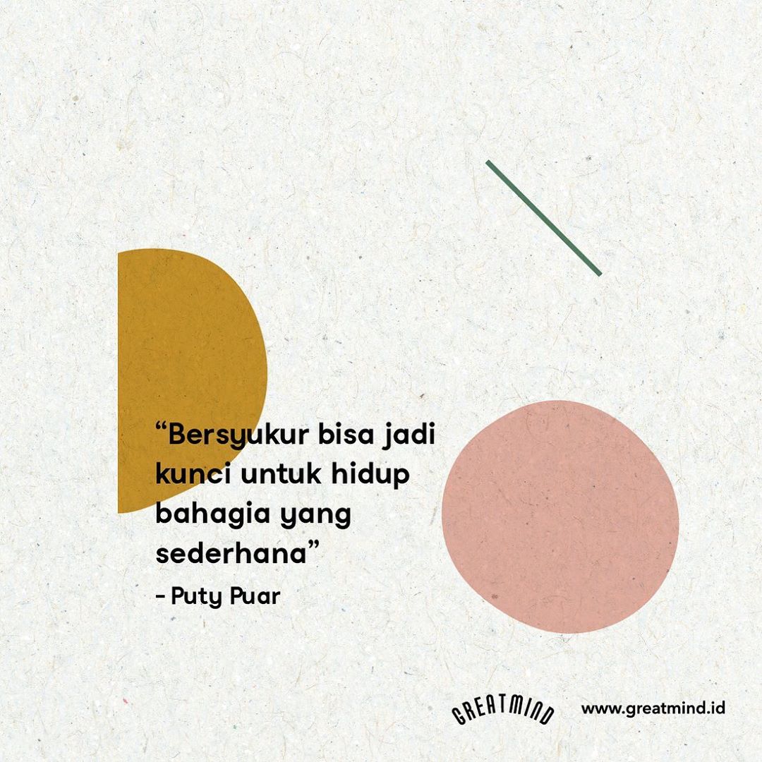 Bersyukur bisa jadi kunci untuk hidup bahagia yang sederhana.\, image size:1080x1080