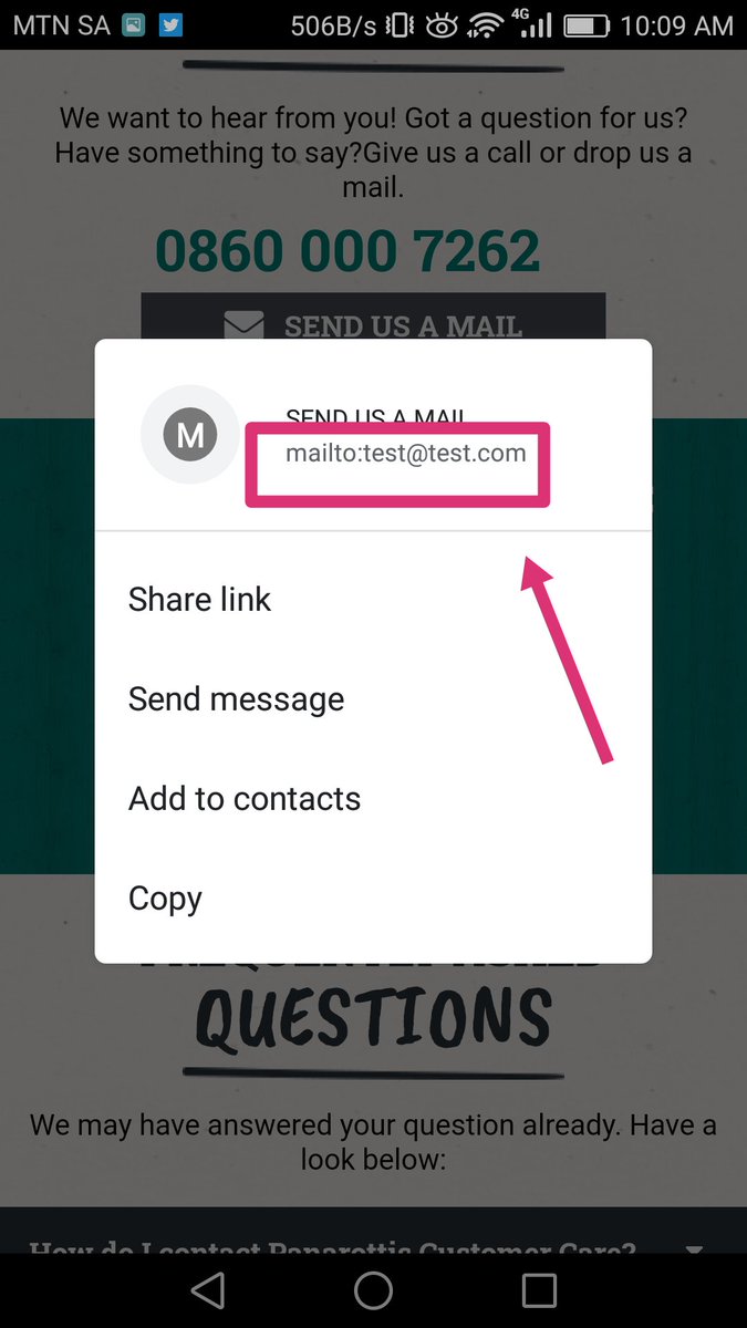 glen_smith's tweet photo. Hi @PanarottisSA I'd like to get in touch via email. Your online contact form doesn't work and the "send us a mail" button composes to Test@test.com. Please help https://t.co/ENuPZnCPGj
