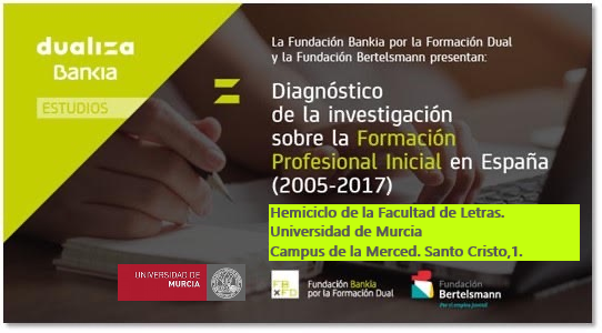 Competencias_FP's tweet photo. El 21 de enero de 2020, a las 17.00h, se presenta el Diagnóstico de la Investigación sobre Formación Profesional Inicial en España (2005-2017) en el Hemiciclo de la Facultad de Letras de la @UMU 
Inscripción gratuita: https://t.co/goBCkITm39 https://t.co/susmBrRSUR