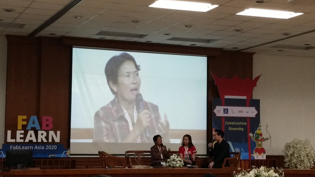tatianasoster's tweet photo. From completly illiteracy to manage family budget, water supply for rice planting and teach the community. This is Constructionism and MakerEd. #FabLearn #fablearnasia #fablearnasia2020 https://t.co/XCyjjFusfg