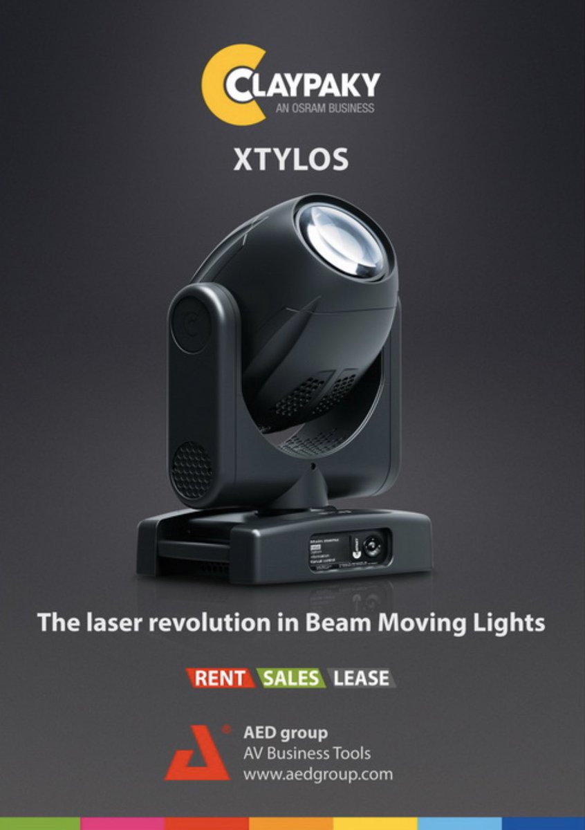 UBbuddym's tweet photo. AED Group startet mit 5 neuen Produkten ins Jahr 2020. 
- AED Audio 
- Clay Paky Xtylos
- Luxibel B Expo 500TW
- Luxibel B PAR360Z
- Panasonic ET-DLE020 
#AED #Rent #Sales #Lease #PayperUse #AEDde #AEDaudio #Luxibel #ClayPaky #Xtylos #Panasonic #Stagelighting #Audio #Video https://t.co/yD39HhH874