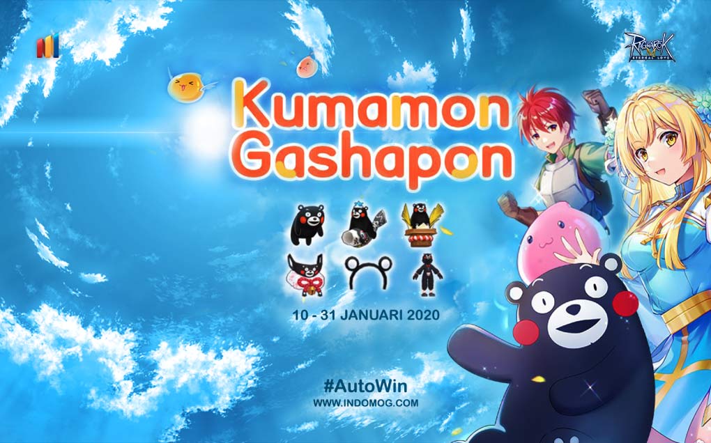 MOGers! Di awal tahun 2020 ini Ragnarok M: Eternal Love meluncurkan item set spesial bertajuk “Kumamon Gashapon”. Item tersebut adalah sebuah kostum dan mount baru yang pastinya sayang banget untuk kalian lewatkan loh.. yuk cek langsung di bit.ly/ragnarokMOG