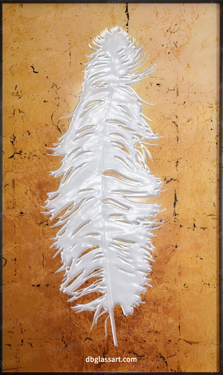 DB Glass Art: Feather wind from above
Size: H1000x600mm
Material: #fusedglass
#glassart #glassfeather  #featherwallart #glassgift #fusedglasswallart