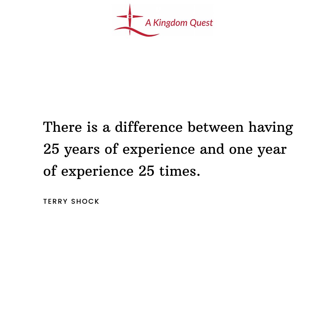 We should not assume years of doing the same thing makes us an expert. It could be years of making the same mistakes, over and over. Read Matthew 25 and dig that buried talent back up. #growin2020