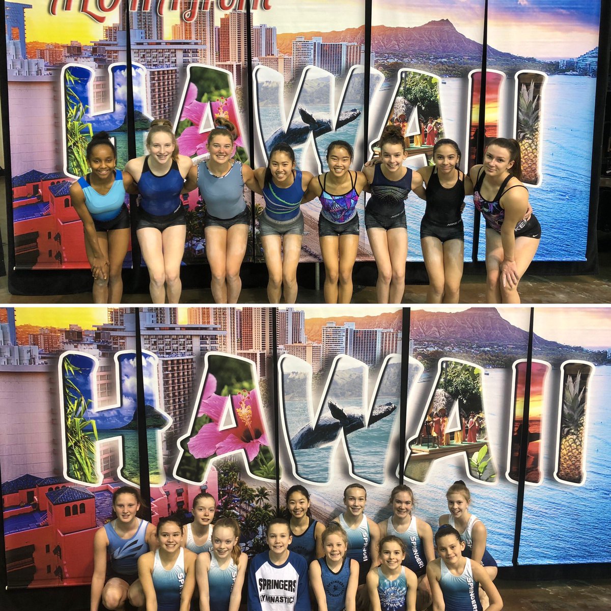 springerswpg's tweet photo. Springers is back in Hawaii! 🌺 Training day today, competition starts tomorrow!! #gymnasticsinparadise #springersgymnastics #hawaii https://t.co/BONdR3eo63