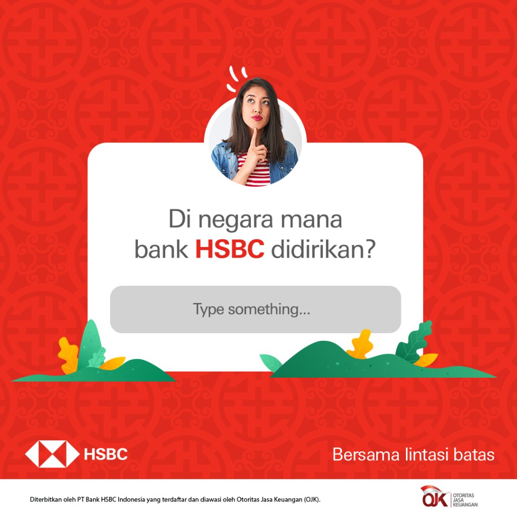 HSBC_ID's tweet photo. Sambut tahun baru dgn ikutan #HSBCJanuaryHappy berhadiah saldo OVO/GO-PAY senilai Rp 100 Ribu untuk 5 pemenang setiap minggunya, HANYA di bulan Januari! Reply pertanyaan ini dgn jawaban kamu, yg tercepat akan menang. Lihat S&amp;K di sini https://t.co/J6HtLQbvfG. Good luck, people :) https://t.co/YaQu2PtLnC