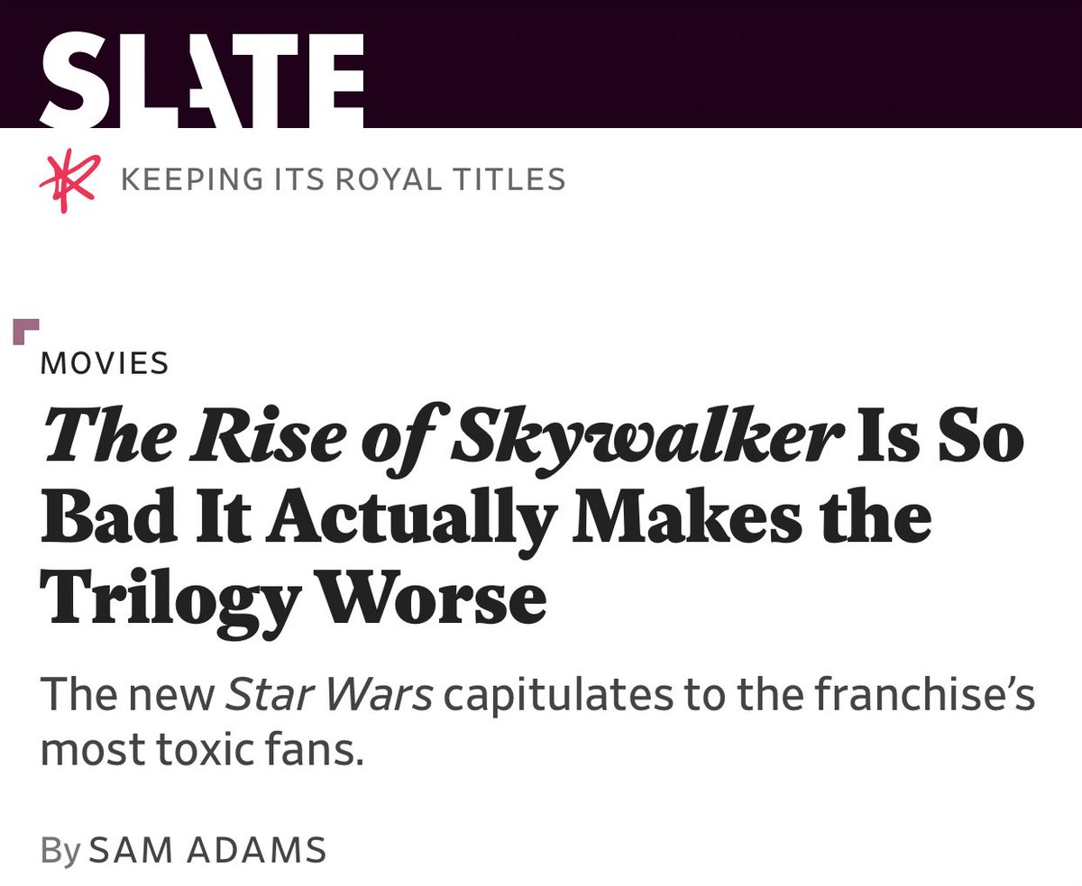  #TheRiseOfSkywalker review mega thread  https://www.reddit.com/r/movies/comments/ec9vvj/star_wars_rise_of_skywalker_review_megathread/?utm_source=amp&utm_medium=&utm_content=post_body