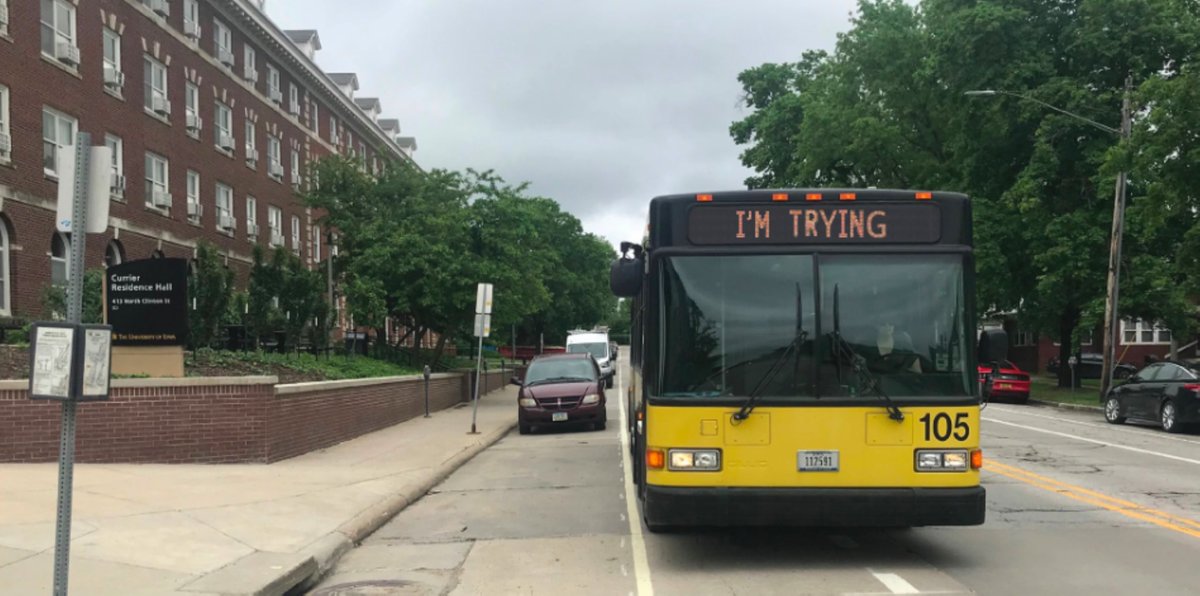 To the lady who was angry that my bus was behind schedule today