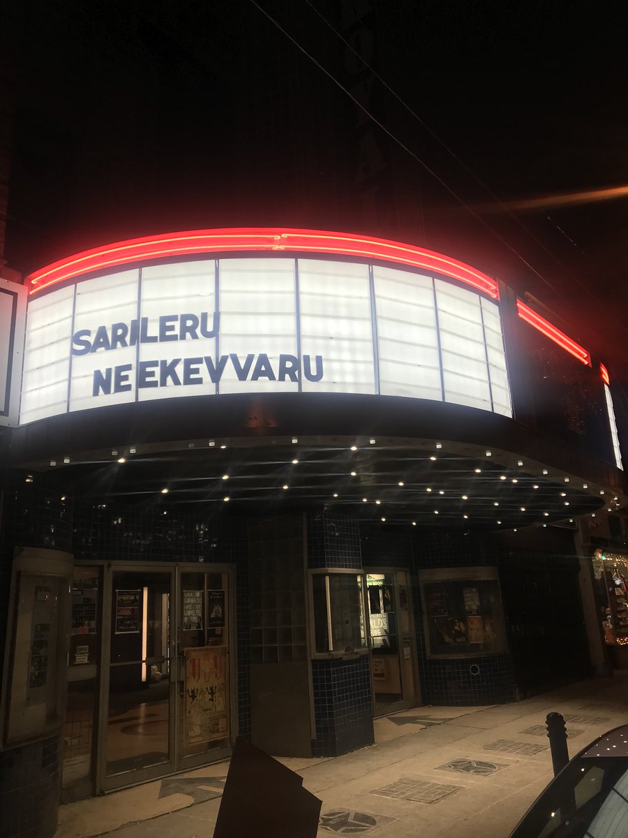 Overseasrights's tweet photo. #SarileruNeekevvaruOnJan11th at #TheRoyalCinemas #Toronto #Canada 

#SarileruNeekevvaruFromTomorrow https://t.co/sJ9IJI600a