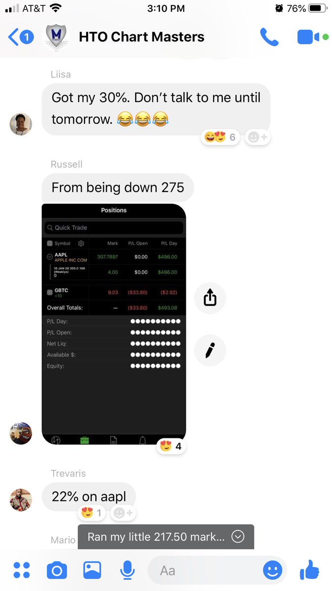 BHCapitalEntLLC's tweet photo. If only yall could witness the shift that has taken place amongst the #ChartMasters. Beautiful things. 

DISCLAIMER: “Margin” denotes trades that are conducted using simulated currency. All other trades were conducted with “real” money. 

#BHCE #HTO #HTOA #Abakuas #TeamMamba https://t.co/zsfXJWbUlt
