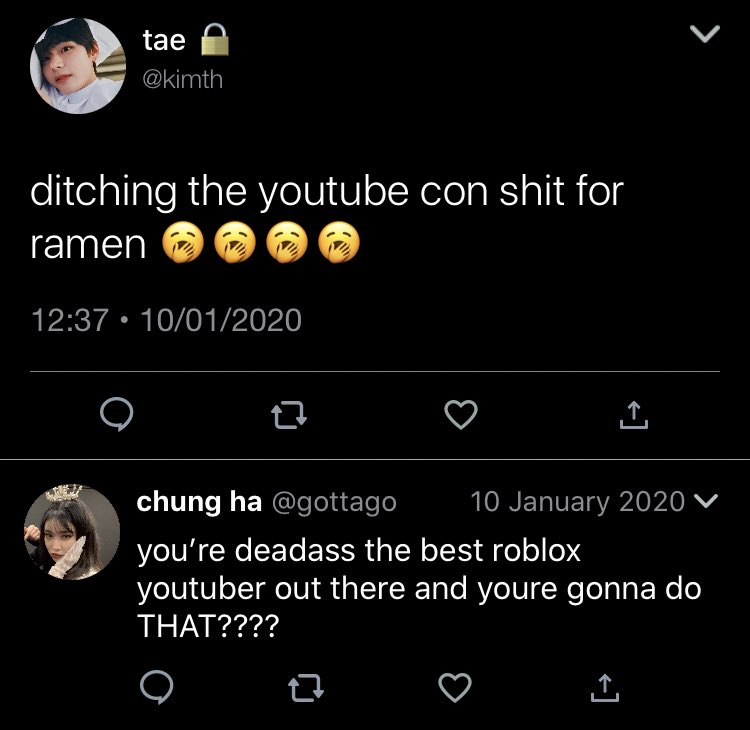 Y 00 00 On Twitter Taekook Au Where Rookie Roblox Youtuber - famous roblox youtubers female