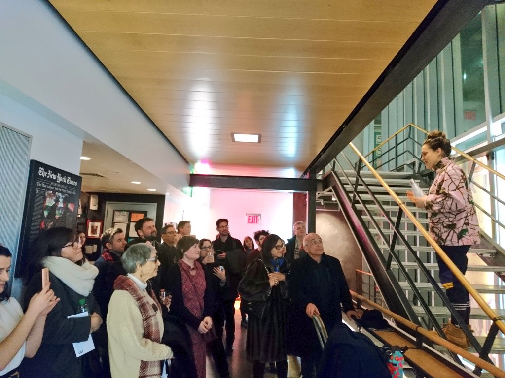 Fishamble's tweet photo. Thank you everyone who joined us for a fabulous opening night for #MazandBricks by @EvaO_Connor in @59E59 as part of @OriginTheatre1 #1stIrishFestival! https://t.co/et4TrX6zrN