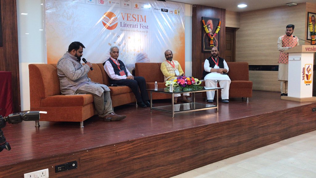 VESIMLitFest's tweet photo. Foreign Policy: The Changing face of India Session with following panelists @VESIMLitFest #VesimLitFest #VLF #Vesim #itslit #litison #Literati #artlover #Books #
#FridayFeeling
#FridayThoughts
#FridayMotivation
#WorldHindiDay https://t.co/eVt6Om4kRt
