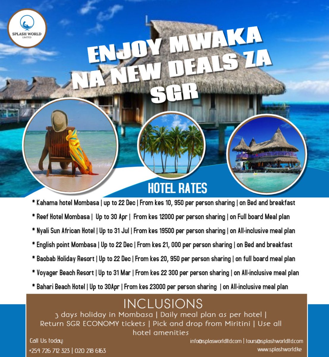 Splashworldltd's tweet photo. #Holidays and getaways are supposed to be relaxed and free of any kind or form of stress, with #TembeaNaSplashWorldLtd for the year 2020 we guarantee that! 

Call us today: 0726712323 

#TembeaNaSplashWorld https://t.co/xU23SbQw89