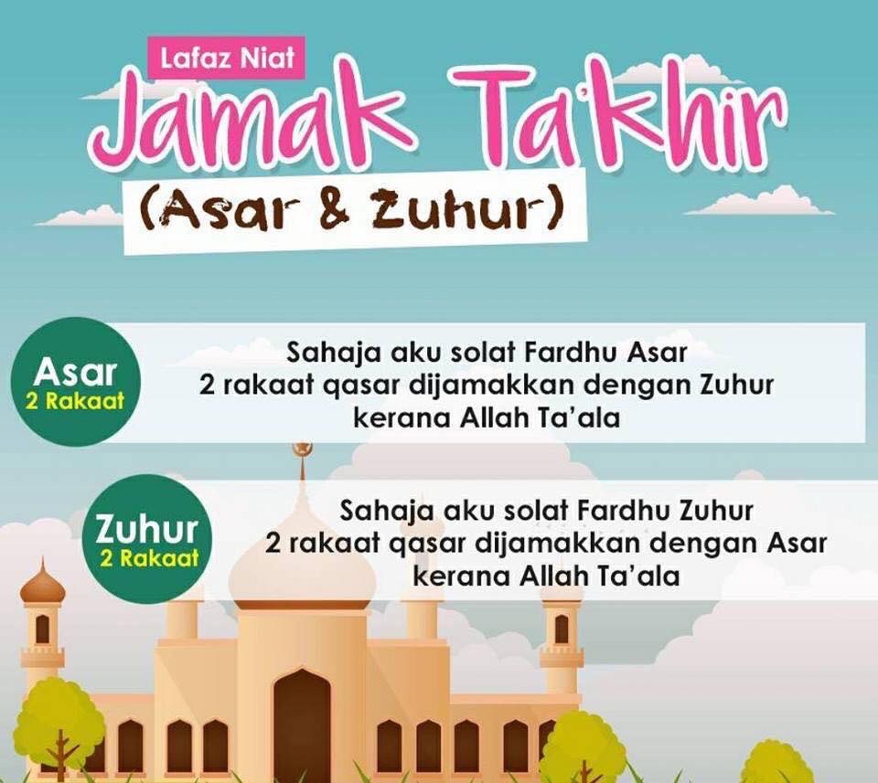 niat solat jamak dan qasar