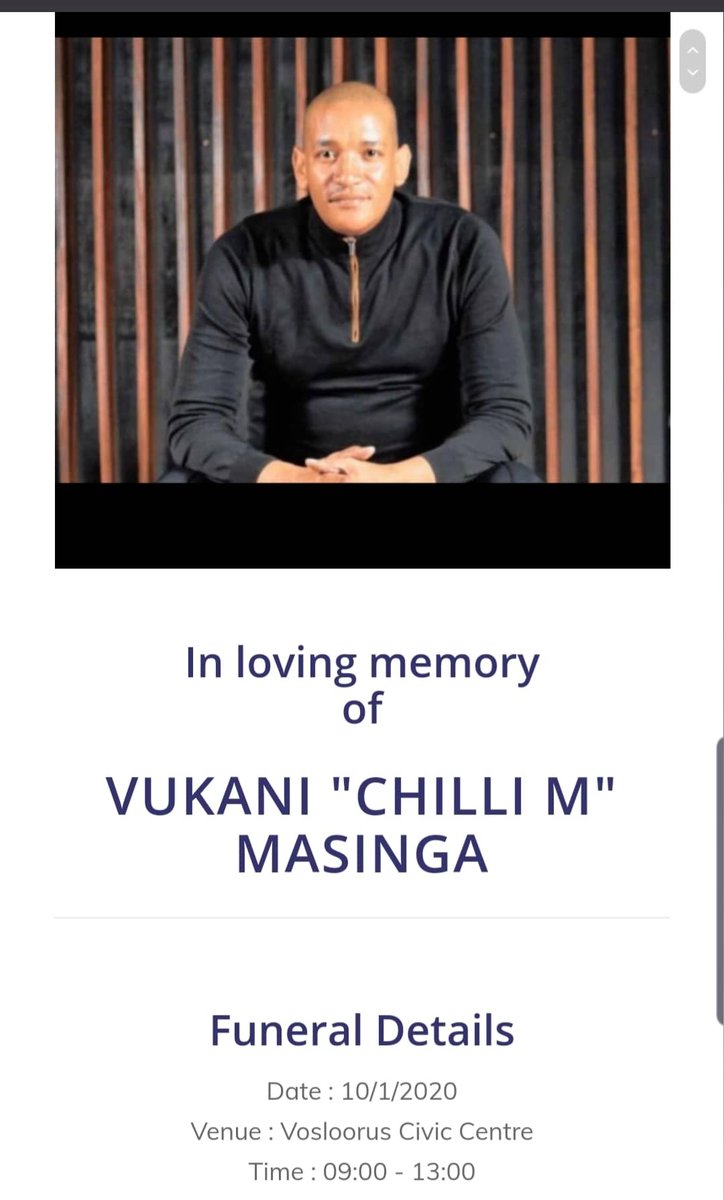 djsbu's tweet photo. This morning we lay our brother to rest. Lala NGOXOLO Vukani my outtie. You remain a giant in South African Radio History. Your name is cemented in the history books of SA Radio. Go rest easy with other radio GODS. #RIPCHILLIM
Condolences to close friends, colleagues and family https://t.co/7VyoQNvIEe