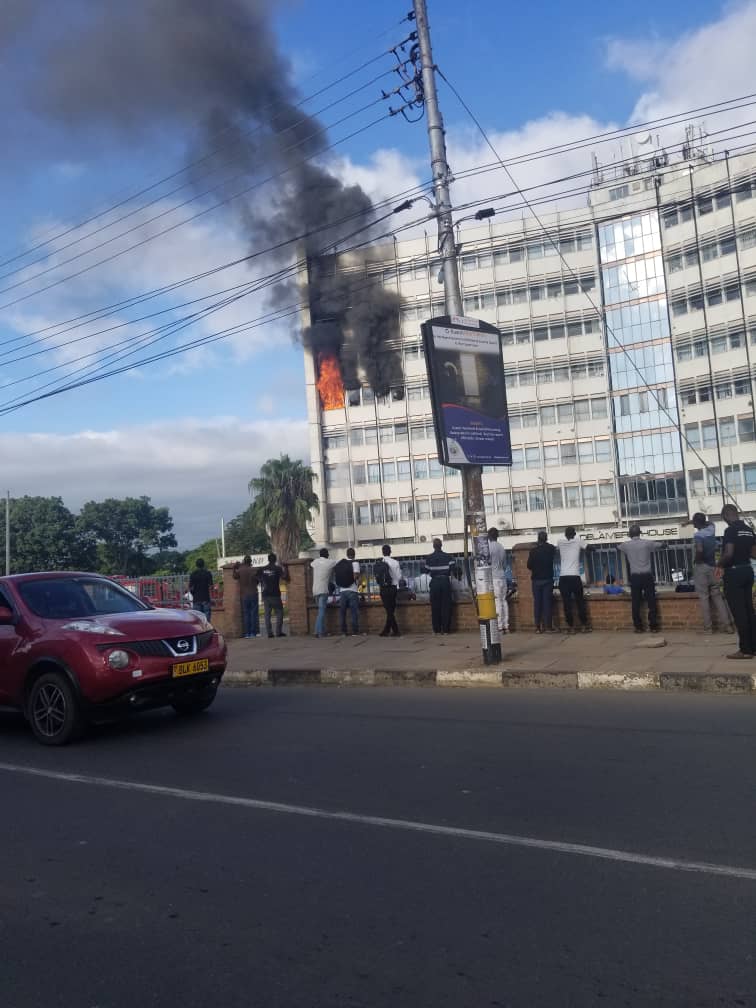 Part of #Delamare building in #Blantyre on fire