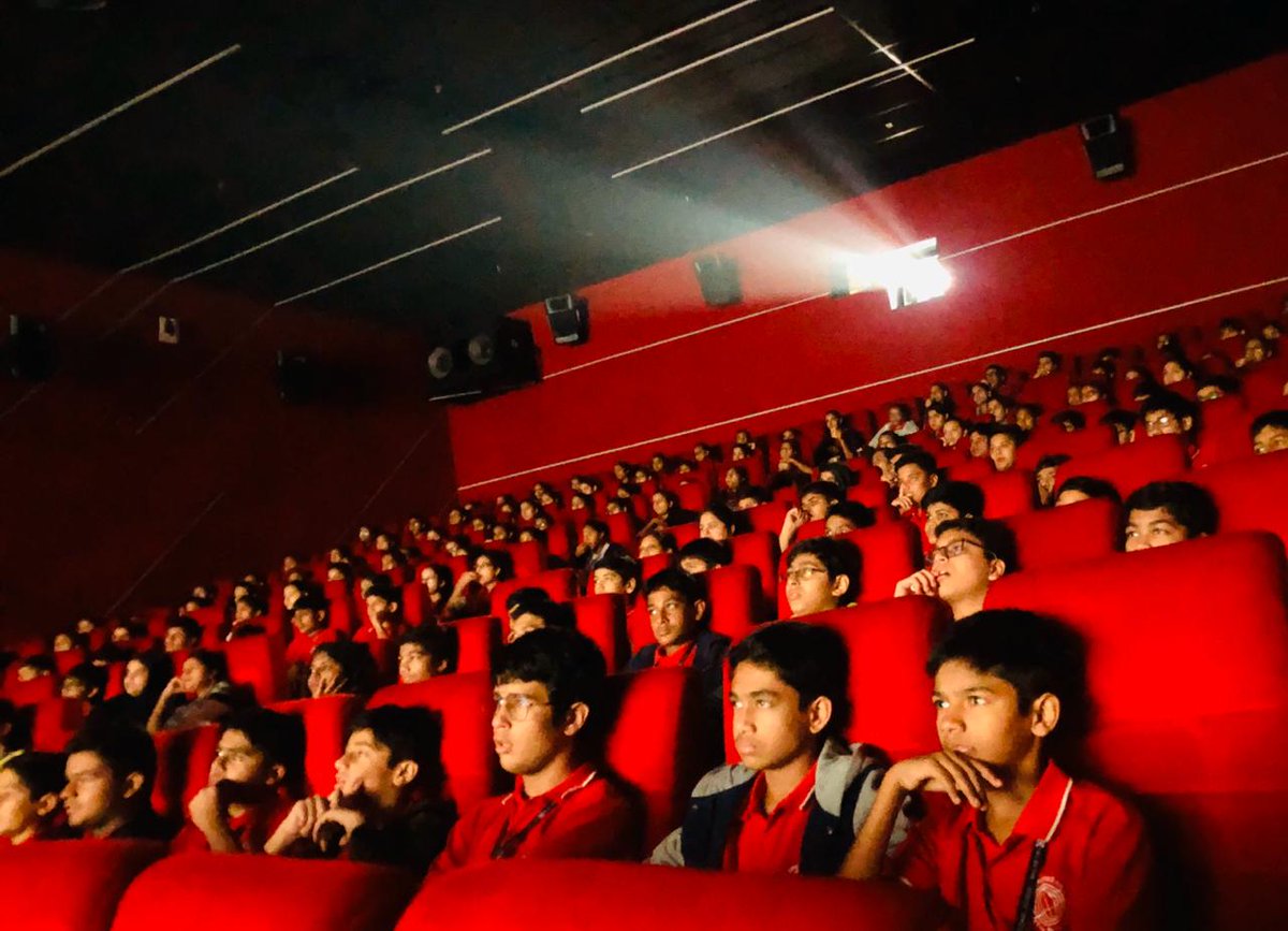 ajaydevgn's tweet photo. Our youth watching their history unfold infront of them @INOXMovies https://t.co/fIbcnBhZKp