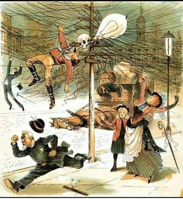 techblow's tweet image. Propaganda against electricity in 1900
#Bitcoin #TRX #cryptocurrencies