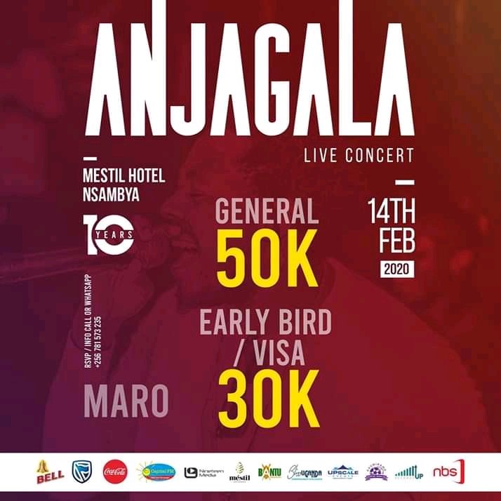 jkeyzsheria's tweet photo. #AnjagalaLiveConcert
#MaroAt10Yrs
#14thFeb20 at MESTRIL HOTEL NSAMBYA KAMPALA.!
#30kEarlyBird tickets
#50kGeneral tickets
#80KVipEarlyBird
#100KVip class
#1m of 8 A table...!
#15thFeb20 at TRANS AFRICA JINJA.!
#16thFeb20 at HOTEL 100 MBALE.! https://t.co/6eqwKB3azX