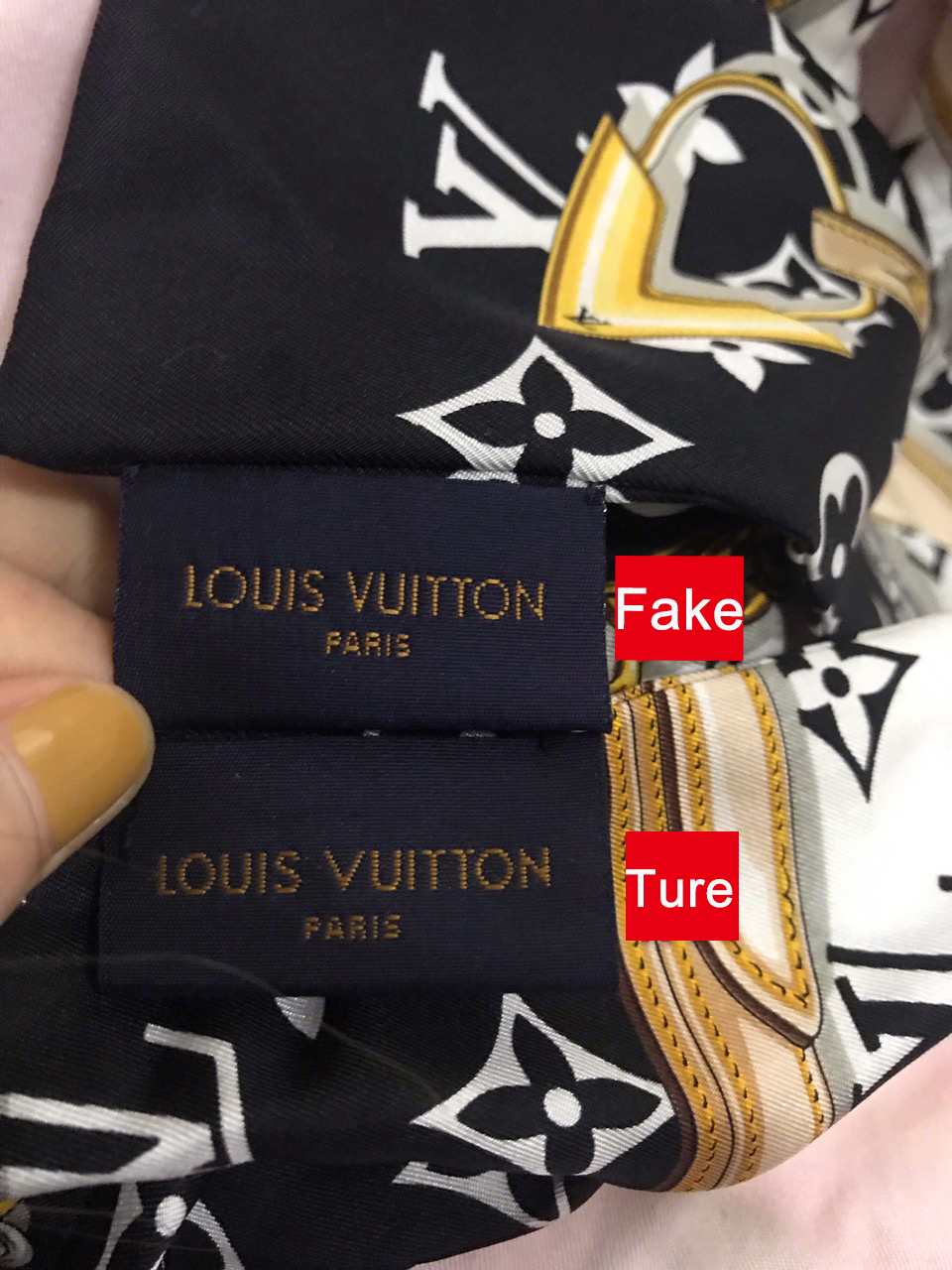 louis vuitton shawl fake vs real